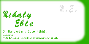 mihaly eble business card